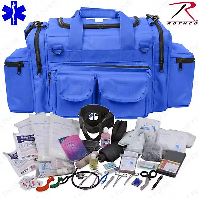 Deluxe Blue EMT/EMS Medic Bag With Supplies - Rothco EMT Medical Trauma Kit • $181.99