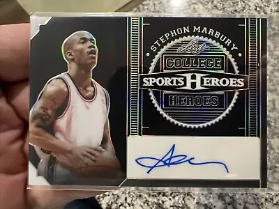 2024 Leaf Sports Heroes Stephon Marbury College BLACK AUTO AUTOGRAPH /25 🔥🏀💎 • $19.99