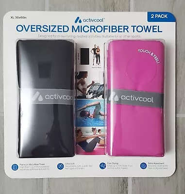 Activcool Oversized Microfiber Towel - 30  X 60  (2 Pack) Various Colors • $13.99