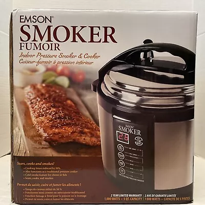 New/Open Box*Emson 5 Qt. Indoor Pressure Smoker & Cooker*Sear Cook & Smoke • $212.50