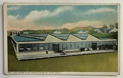 MI Postcard Flint Michigan Mason Motor Co New Plant Factory Building Auto Engine • $12.99