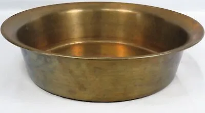 Antique Brass Wash Basin Primitive Farm Bowl 14  X 3.5  Hallmark Made In Russia • $74.99