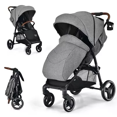 Stroller High Landscape Infant Baby Folding Chair Adjustable Backrest Stroller • $124.97