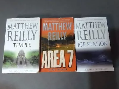 Matthew Reilly Books X3. TempleArea 7Ice Station. Action Adventure. Pb • $27