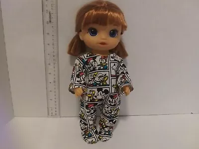 Doll Clothes Made To Fit 12   Baby Alive Doll - 1   Footsie Pajamas-  E70 • $5.99