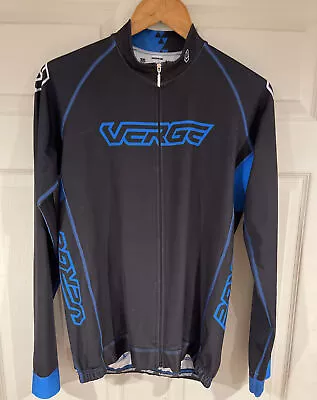 Verge Cycling Jersey Mens 3XL Black Full Zip Fleece Lined Strike Zima • $12.99