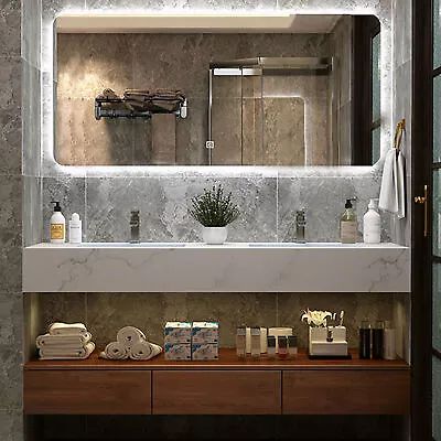 Modern Bathroom Vanity Cabinet Wall-Mounted Single Rock Board Tabletop Organizer • $384.99
