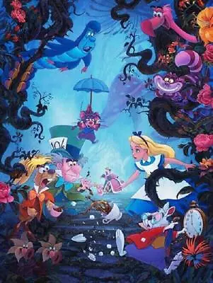 Alice Princess In Wonderland Rabbit 5D Full Diamond Painting Kits Gift Decor • £10.67