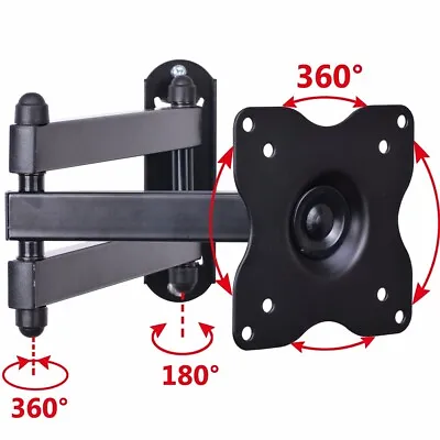 Full Motion TV Monitor Wall Mount Bracket For Most 19-32 LG DELL Samsung LED W2B • $10.49