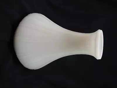 Vintage Milk Glass Angle Lamp Shade Light Genie Bottle Ribbed Lantern Fluid • $79.99