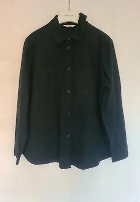 $51.05 • Buy John Lewis ANYDAY Shirt Jacket Small Black Plain Patch Pocket Denim Womens BNWT