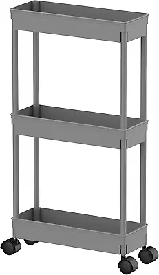 Sooyee Slim Storage Cart3 Tier Bathroom Rolling Utility Cart Storage Organizer  • $23.76