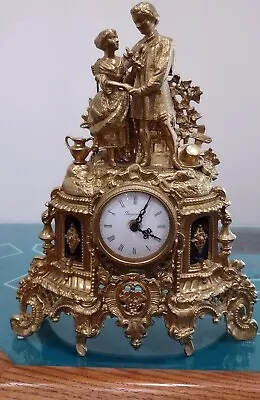 £263.04 • Buy Mantle Clock Imperial Italian Brass Gold 