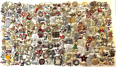 240+ Vintage To Costume CHRISTMAS ESTATE UNSEARCHED BROOCH JEWELRY LOT B • $31