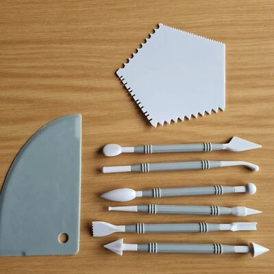 £4.50 • Buy Cake Smoother Fondant Icing Scraper Comb Baking Decorating Tool Kit Butter Cream