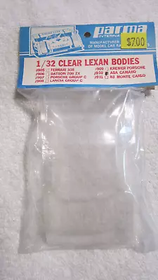 Parma 1/32 Clear Lexan Body #910 Asa Camaro • $11.96