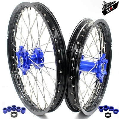 $529 • Buy KKE 21 19 Dirtbike Spoke Wheels Rims Fit YAMAHA YZ125 YZ250 YZ250F YZ450F WR450F