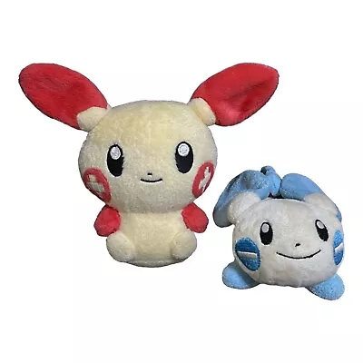 Pokemon Center Plusle & Laying Minun Untagged Plush Toy Stuffed Animal Doll 5  • $23.98