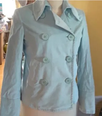 Moda International Woman’s Powder Blue Peacoat XS • $12