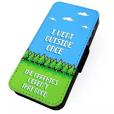 £9.75 • Buy Printed Faux Leather Flip Phone Case For Samsung - I Went Outside Once
