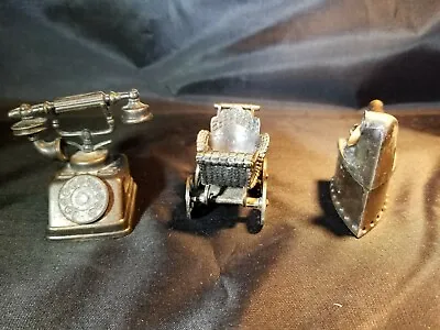 Durham Industries 1976 Miniature Dollhouse Vintage Metal Iron Baby Buggy Phone • $10