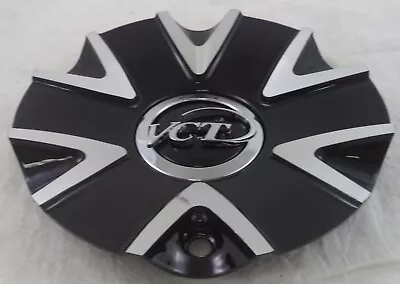 VCT Wheels Gloss Black / Silver Custom Wheel Center Cap # KT213-2490 • $64.95