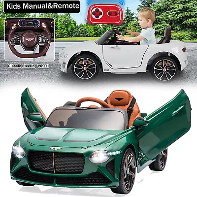 Bentley Style Kids Ride On Car 12V Electric Child Toy Car Remote Control LED MP3 • £147.99