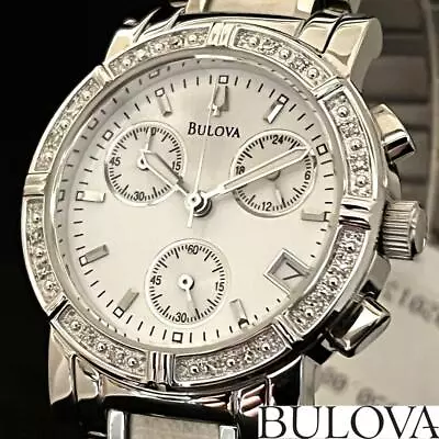 [Mint] Exhibition Item/Bulova/Ladies Watch/Stylish/Diamond/Chronograph 30M • $636.13