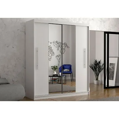£249 • Buy Stylish Sliding Door Wardrobe !!  120/150/204/233 White 