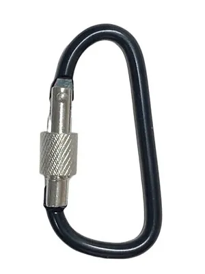 LOCKING MINI D-CLIP HOOKS Utility Aluminum Carabiner FOR Camping/back Pack/bikes • $7.85