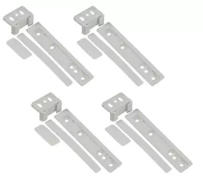 4 X Universal Integrated Fridge & Freezer Door Mounting Bracket Fixing Slide Kit • £12.99