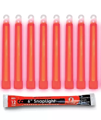 LOT OF 8 Cyalume Red Light Sticks 12 HR MILITARY PREPPER BUG OUT EMP EXP 10/2026 • $16.99