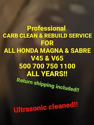 Honda Magna V45 Professional Carb Clean & Rebuild Service 500 700 750 1100 • $529