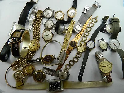 27 Vintage Ladies Watch Lot Seiko Medana Herbelin Paris Technos Repair Steampunk • $59