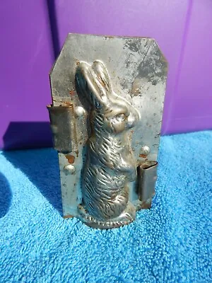 Vintage EASTER Bunny Rabbit Candy Chocolate Mold 3 3/4  Tin • $39.99