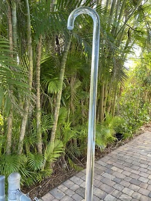 $39.87 • Buy Vintage MCM Clear Lucite Acrylic Walking Cane 33  Hook Christmas Candy Cane