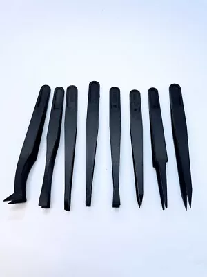 £3.84 • Buy Hard Plastic Esd Anti-static Tweezers Set 8 Pieces 
