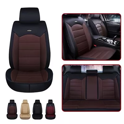 Car Seat Covers 5-Seats For Volkswage Leather Cushion MH005 Black Coffee • $119