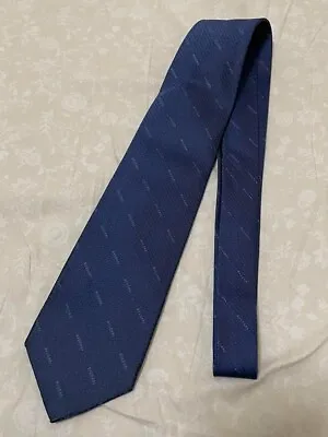BVLGARI MENS Necktie Tie Silk Blue Business Used • $42