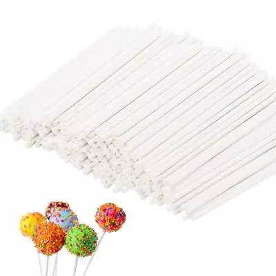 200 Count White Lollipop Sticks6-Inch Paper Sticks Sucker Stick For Cake Pop... • $13.31