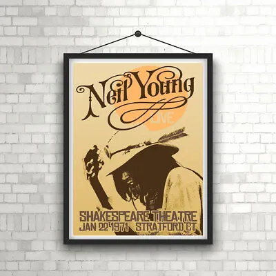 $14.98 • Buy Neil Young Shakespeare Theater  Vintage Concert  Poster