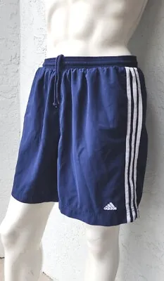 Vintage Y2K Adidas Blue Soccer Shorts 6.5  Men's Large • $29.95