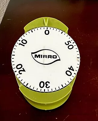 Vintage Mirro Kitchen Timer Avocado Green 60 Minutes • $10