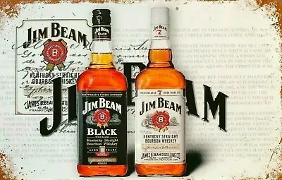 $12 • Buy Jim Beam Bottles New Tin Metal Sign MAN CAVE