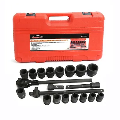 3/4  Dr 6-Points SAE Impact Socket Set 21 PC 3/4-Inch To 2-Inch Shallow Socket • $94