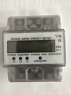 £15.80 • Buy LCD Three-Phase Meter 3 Phase 4-Wire Energy Meter Digital Electric Power WaUyS