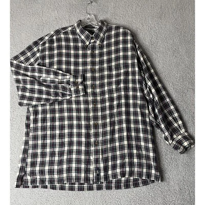 $19.10 • Buy BD Baggies Mens Button Front Shirt Size Large Blue Plaid English Twill Casual