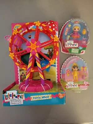 Lalaloopsy Minis FERRIS WHEEL + May Little Spring & Sprouts Sunshine Dolls - NIB • $50.82