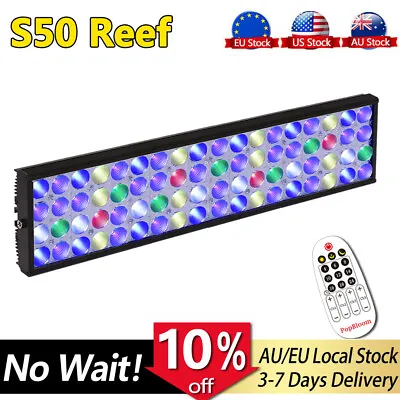 PopBloom Timer Control LED Aquarium Light Full Spectrum Reef Coral Marine Tank • $129