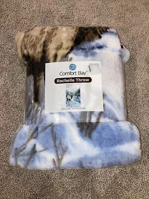 Comfort Bay Rachelle Throw Blanket Elk Scene 40”x68” • $14.99